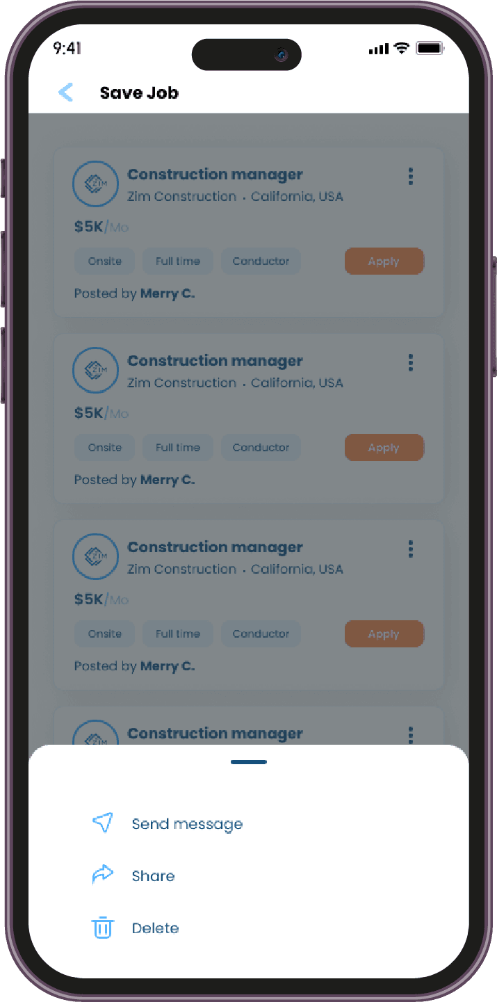 Job Saving & Sharing