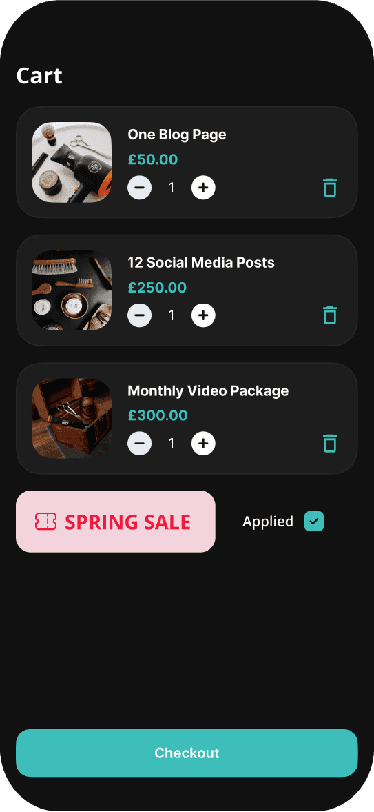 Added Services with Coupons