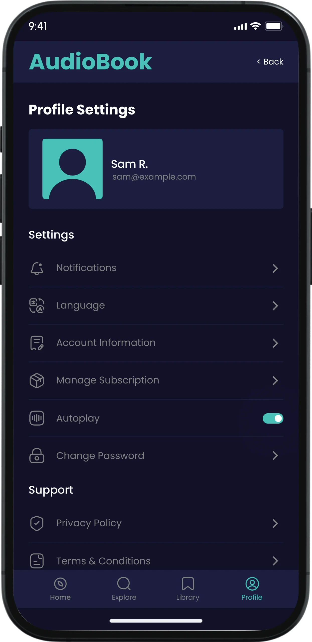 Profile Settings