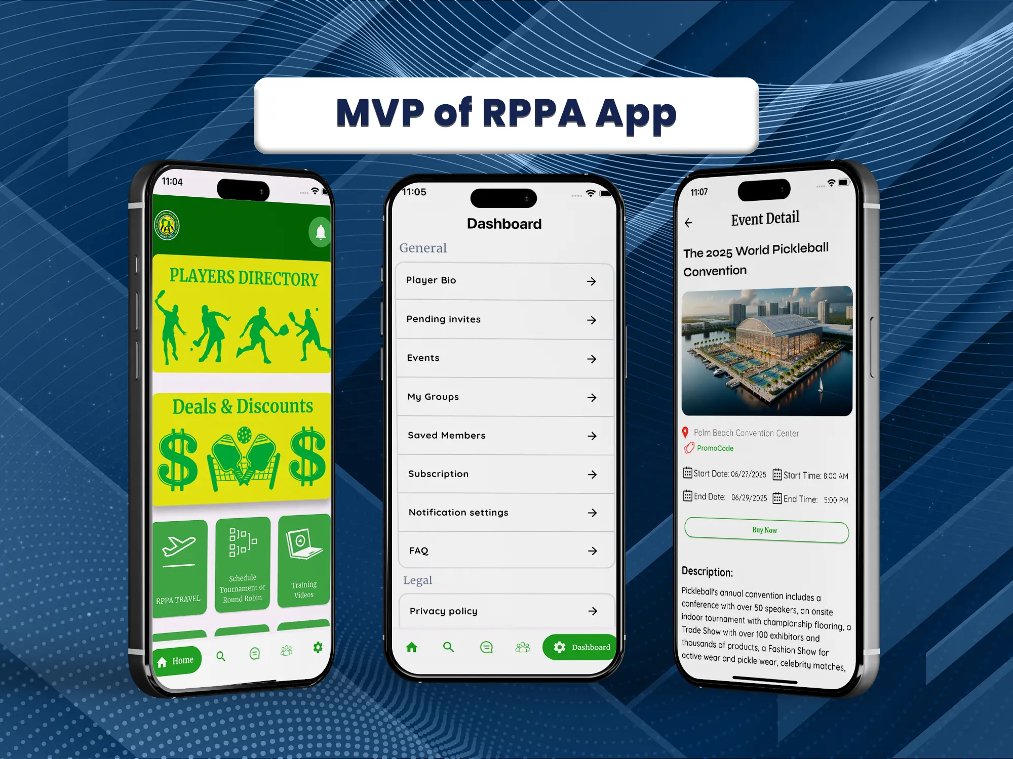 Recreational PickleBall Player App